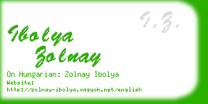 ibolya zolnay business card